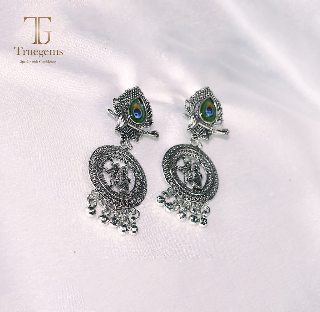 Radha Krishna Motif Earring