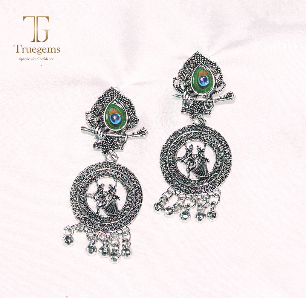 Radha Krishna Motif Earring
