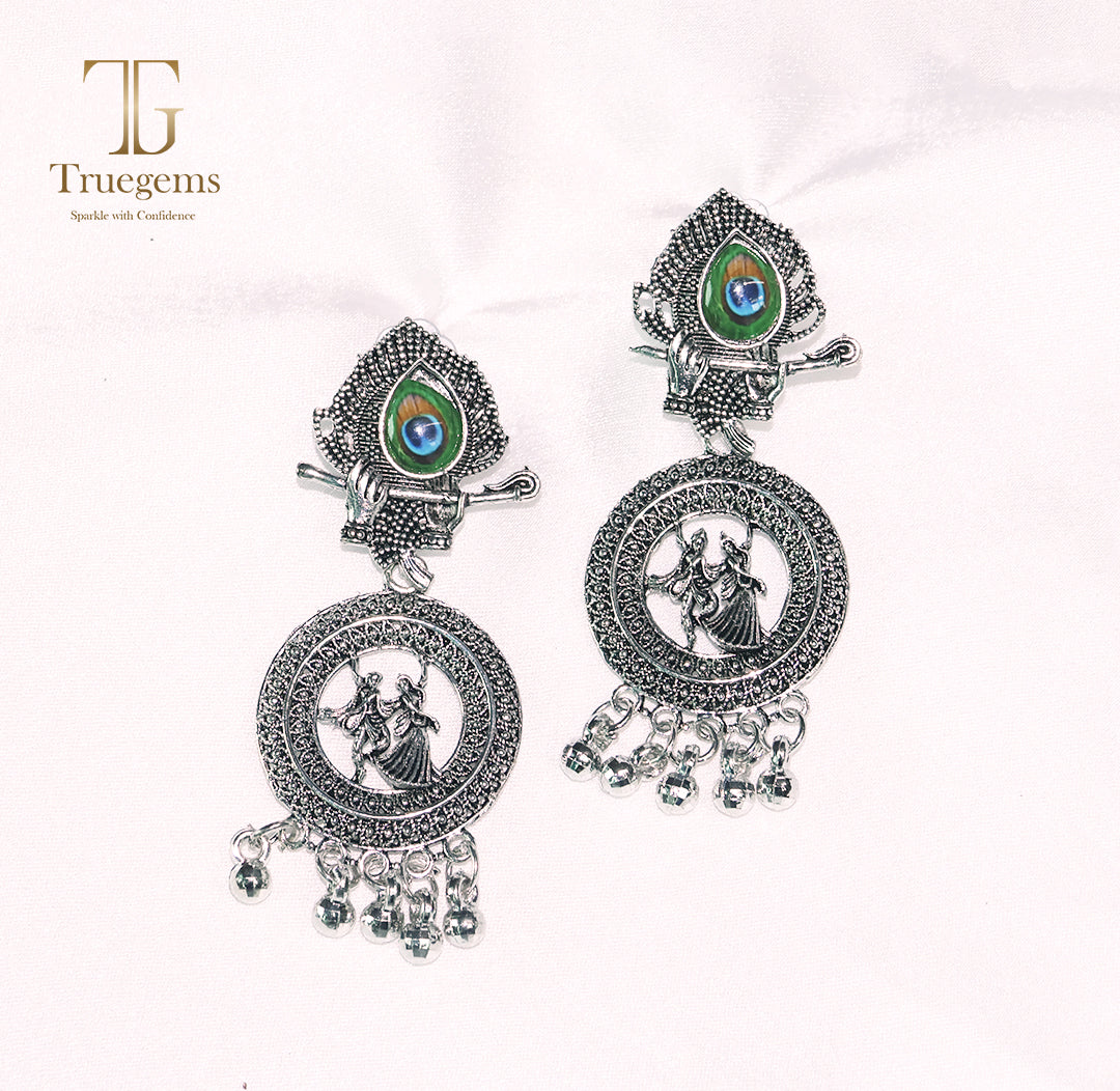 Radha Krishna Motif Earring